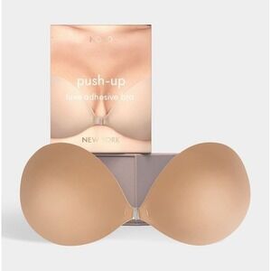 Nood Bra Women A Soft Tan Push Up Luxe Adhesive Backless Strapless No.5 Seamless